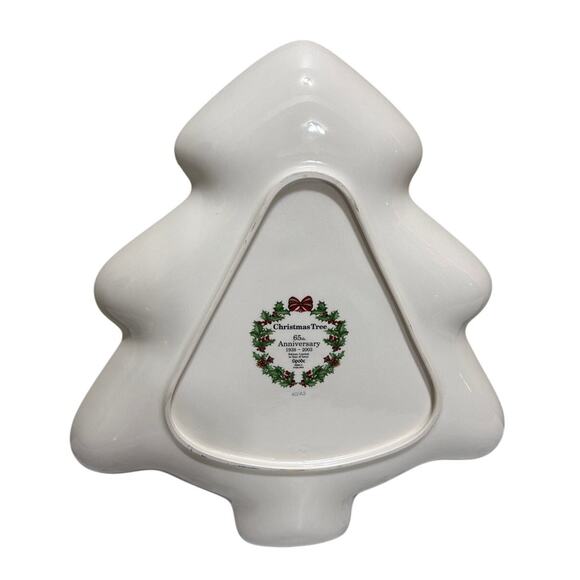 VTG Spode Christmas Tree Shaped Dish Colorful Plate Treats Snacks Collectible - Picture 3 of 6